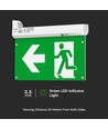 Nödbelysning 4i1 upphängning - EXIT-skylt, självtestknapp, vägg/tak/wireupphängning, 6000K