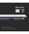 150cm 48W vattentät komplett LED armatur - 120lm/W, IP65, 6500K