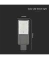 20W LED solcells gatubelysning - 2500lm, IP65, 6500K, inkl. solpanel och monteringsfäste