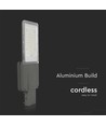 20W LED solcells gatubelysning - 2500lm, IP65, 6500K, inkl. solpanel och monteringsfäste