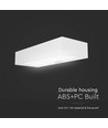 6W LED solcellsvägglampa med sensor - 900lm, IP65, vit, 4000K, inkl. batteri