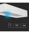 6W LED solcellsvägglampa med sensor - 900lm, IP65, vit, 4000K, inkl. batteri