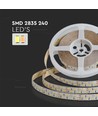 5m 18W/m LED strip, 240 LED per meter - 12V, IP20, 2835 SMD, dimbar