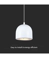8,5W LED pendel - Ø10cm, vit, touch on/off, 3000K, inkl. ljuskälla