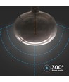 4W Kolvform Glödlampa E27 - Koltråd Svart glas 300°