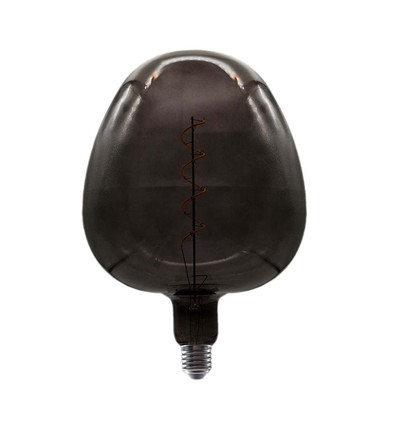 4W Äppelformad glödlampa E27 - Koltråd svart glas 300°