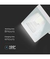 40W LED Strålkastare Solpanel - 4000K, Vitt Hus