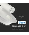3W + 6W LED hotell vägglampa med läsarm - Vit, 3000K, on/off knappar, CREE LED