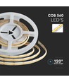 5m 18W/m CCT COB-LED strip, RA90 - 24V, IP20, 560 LED per meter, 8mm bred, dimbar