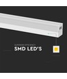 120cm 40W LED ljusskena - 6500K, vit