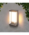 1W Solara vägglampa med sensor - IP65, 3000K, mörkgrå, solcell, rörelsesensor, utomhus