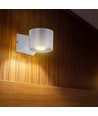 5W vit rund vägglampa med upp/ned ljus - IP65, 4000K, inkl. ljuskälla