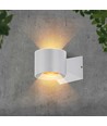 5W vit rund vägglampa med upp/ned ljus - IP65, 4000K, inkl. ljuskälla