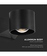 6W LED vägglampa - IP65, svart, 4000K, 465lm, fyrkantig, inne / ute, inkl. ljuskälla