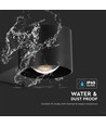 6W LED vägglampa - IP65, svart, 4000K, 465lm, fyrkantig, inne / ute, inkl. ljuskälla