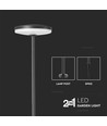 12W LED trädgårdslampa med spett, 80cm - IP65, RA90, antracit, 2-i-1 funktion, 3000K