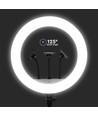 LED Ring light med stativ - 55W, Ø44cm, 3 telefonhållare, fjärrkontroll, 3200K-5800K