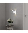6W vägglampa med 2-vägs spot - IP44, vit, 4000K, 300° justerbar, inkl. ljuskälla