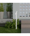 Pollare trädgårdslampa - LED-modul 600lm 4000K Vit Hus IP44, 129x159x1000mm