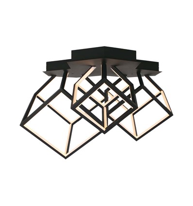 46W Designer LED pendel - 4900lm, dimbar, svart, 3000K, varmvit