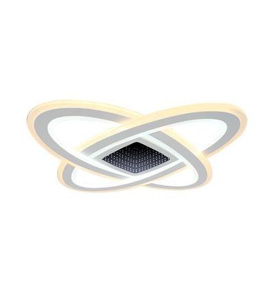 130W LED designer ljuskrona, dimbar - 13600lm, 3-i-1 CCT, inkl. fjärrkontroll, svart/vit design