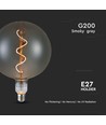 E27 4W dimbar G200S Spiral Filament LED lampa - Smoky glas, 2700K, 120lm, 300° ljusspridning