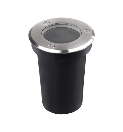 V-Tac GU10 mini markspotlight - Rund, rostfritt stål, GU10 sockel
