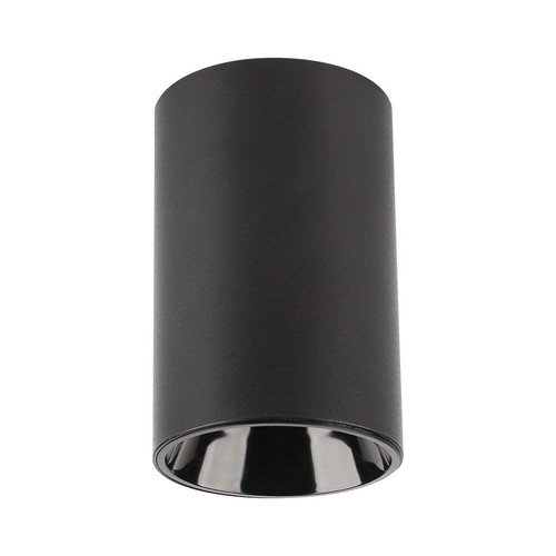 Sot GU10 utanpåliggande spot - Rund, svart aluminium, 10x6,5 cm, IP20, för GU10