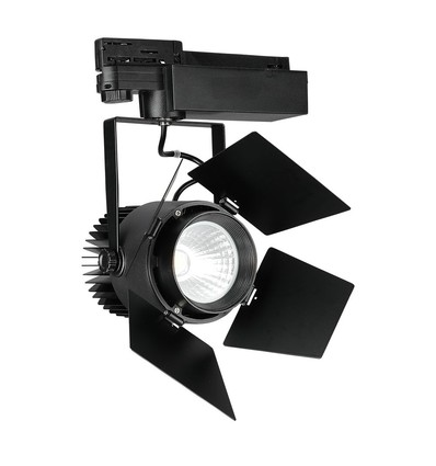 33W LED skenspot, RA90 - Samsung LED chip, 3000lm, 3000K, svart, 5 års garanti