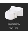 300W Mikrovågsrörelsesdetektor - 180°, Vitt Hus, IP65