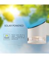 1W Solara vägglampa med solcell - 3000K, vit, IP54, 70lm, batteri och solpanel