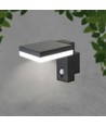 5,5W Solara vägglampa med sensor - Solcell, PIR sensor, IP54, 3000K, svart, rektangulär