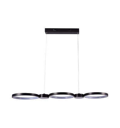 38W LED pendellampa, 100cm - Svart, 4560lm, 3000K, inkl. ljuskälla