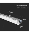 120cm 18W Vattentät armatur med rör - IP65, inkl. 1 st. LED-lysör
