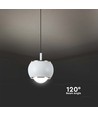 9W LED pendel, vit - 1000lm, 111lm/W, 10x10x100cm, inkl. ljuskälla
