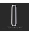 13W LED pendel, 40cm - Vit, 4000K, 1500lm, IP20 inomhus