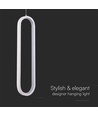 13W LED pendel, 40cm - Vit, 4000K, 1500lm, IP20 inomhus