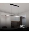 24W LED pendel, 80x100cm - 3000lm, svart kropp, 120 grader, inkl. ljuskälla