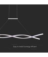 120cm 30W LED pendel, vit - 115lm/W, 3000K, 120x100cm, inkl. ljuskälla
