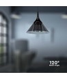 9W LED pendel - 19,5x17,5cm, 1000lm, svart, 4000K, inkl. ljuskälla