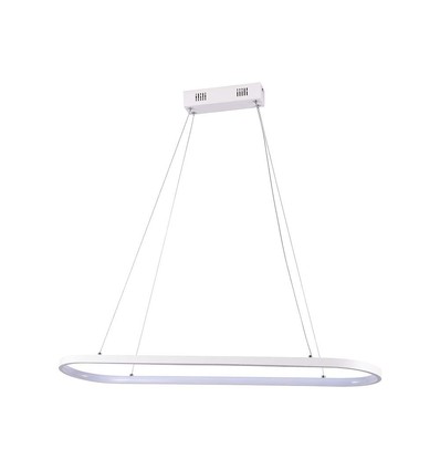 24W LED pendel/hänglampa - 80x20x100cm, 2760lm, vit, 3000K