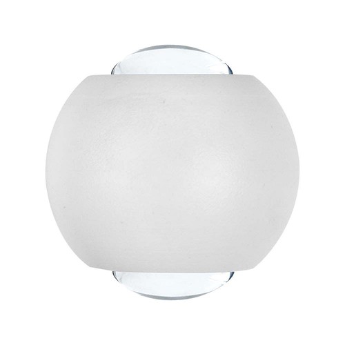 2W vägglampa med upp/ned ljus - IP54, vit, 3000K, aluminium, inkl. ljuskälla