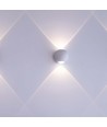 2W LED up/down vägglampa - IP54, vit, 4000K, aluminium, 4,2 x 4 cm, inkl. ljuskälla