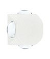 4W rund LED vägglampa med 4 ljusstrålar - IP54, vit, COB LED, 4000K, inkl. ljuskälla