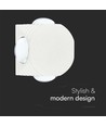 4W rund LED vägglampa med 4 ljusstrålar - IP54, vit, COB LED, 4000K, inkl. ljuskälla