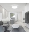 24W LED taklampa - Rund, vit ram, IP44