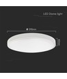 24W LED taklampa - Rund, vit ram, IP44