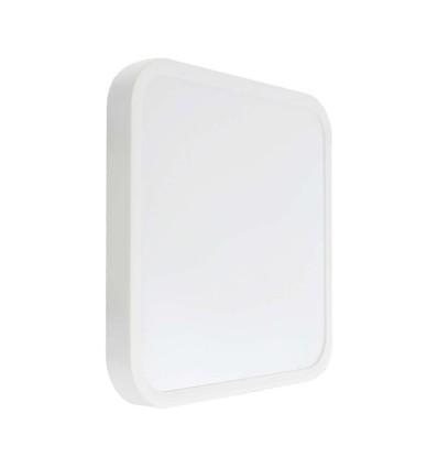 24W LED taklampa - 29,5 x 29,5cm, IP44, fyrkantig, vit kant