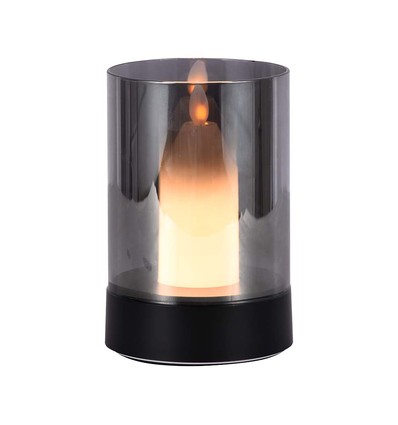 2W LED batteridriven bordslampa med sensor - Svart, uppladdningsbar, 3000K, 360 grader, inkl. ljuskälla