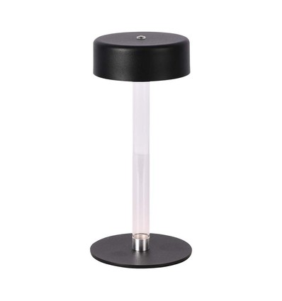 3W uppladdningsbar LED bordslampa, 5V - 3-i-1 CCT, touch dimbar, svart, inkl. USB-kabel